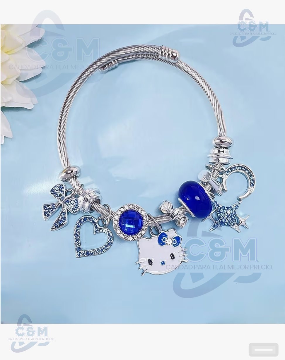 PANDORA HELLO KITTY AZUL P71